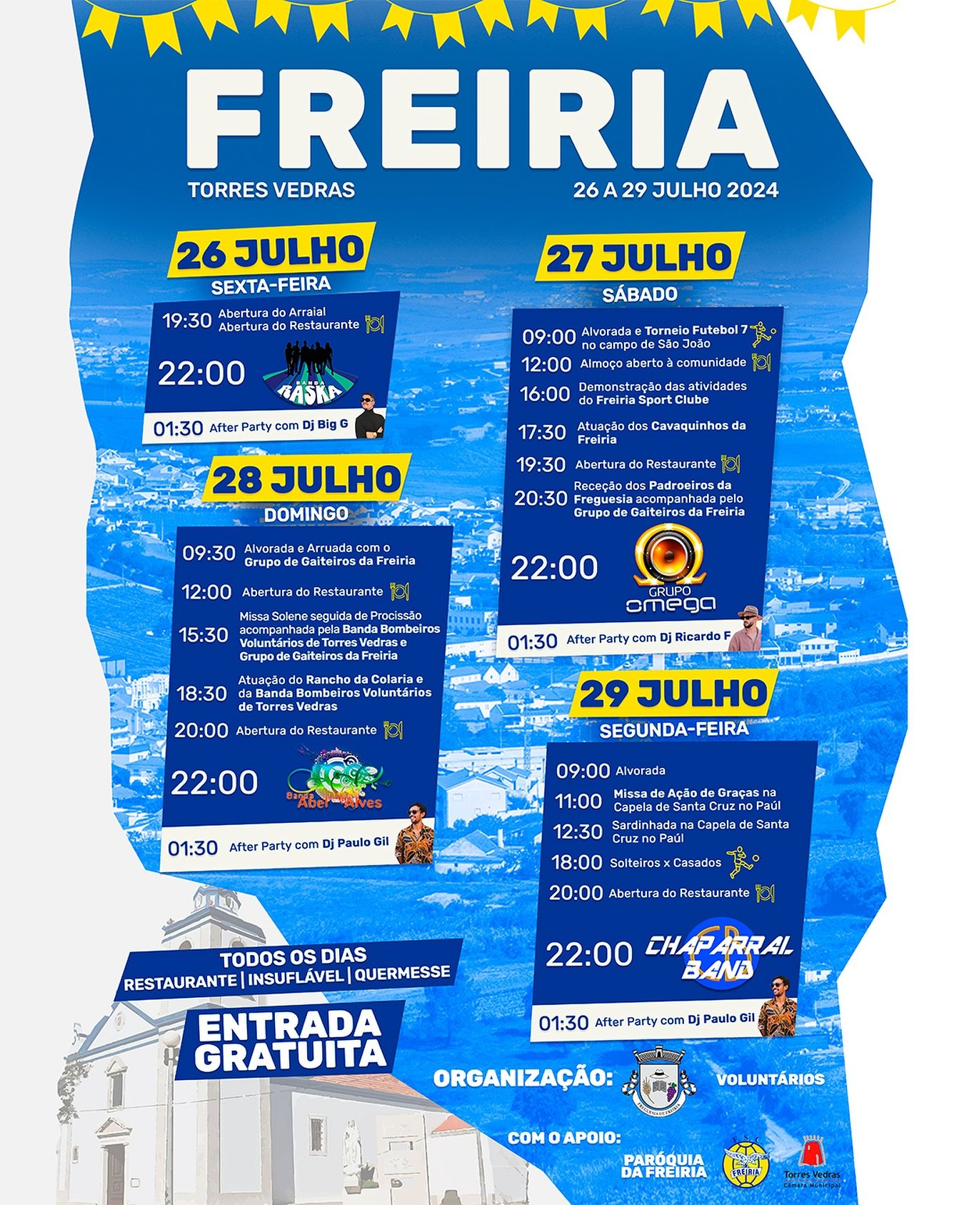 Cartaz Festas da Freiria 2024 - Torres Vedras