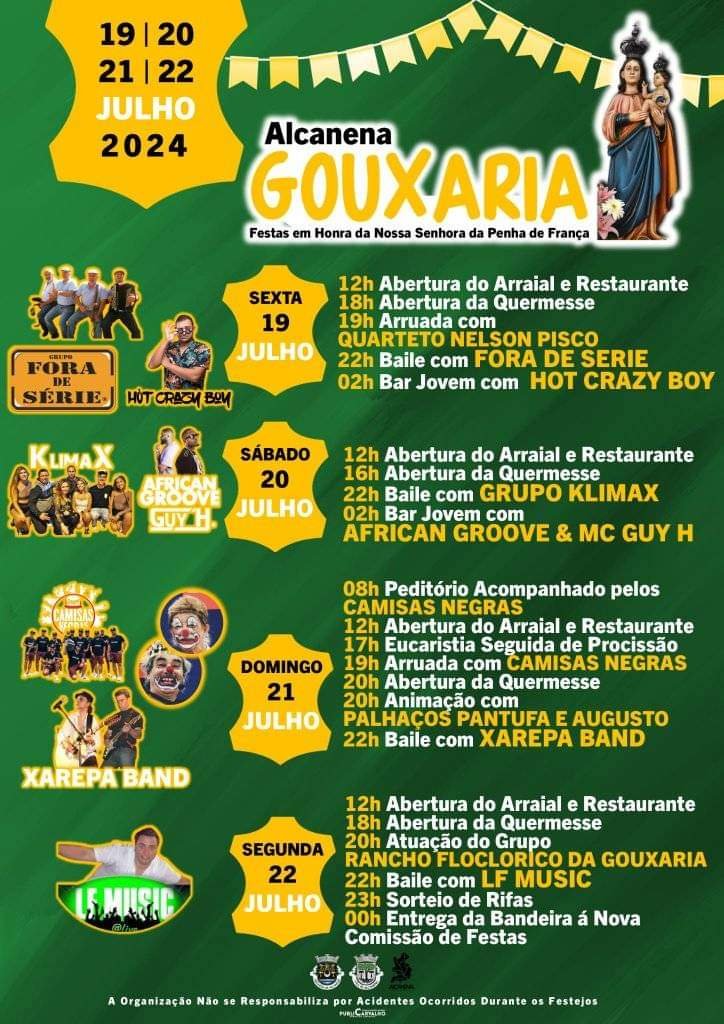 Cartaz Festas da Gouxaria 2024 - Alcanena