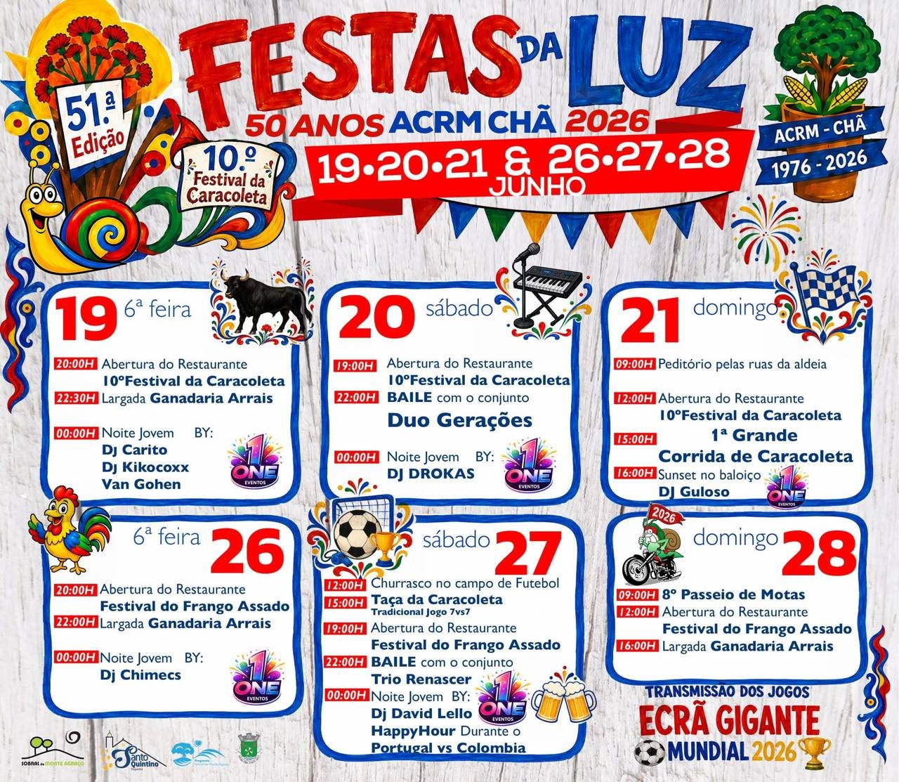 Cartaz Festas da Luz 2026 - Chá