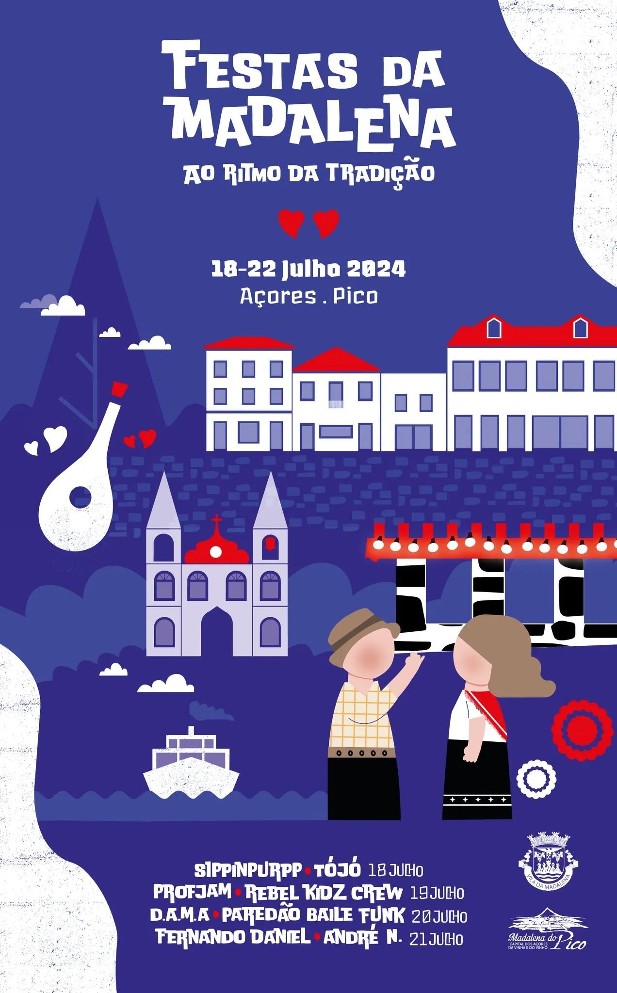 Cartaz Festas da Madalena 2024 - Pico