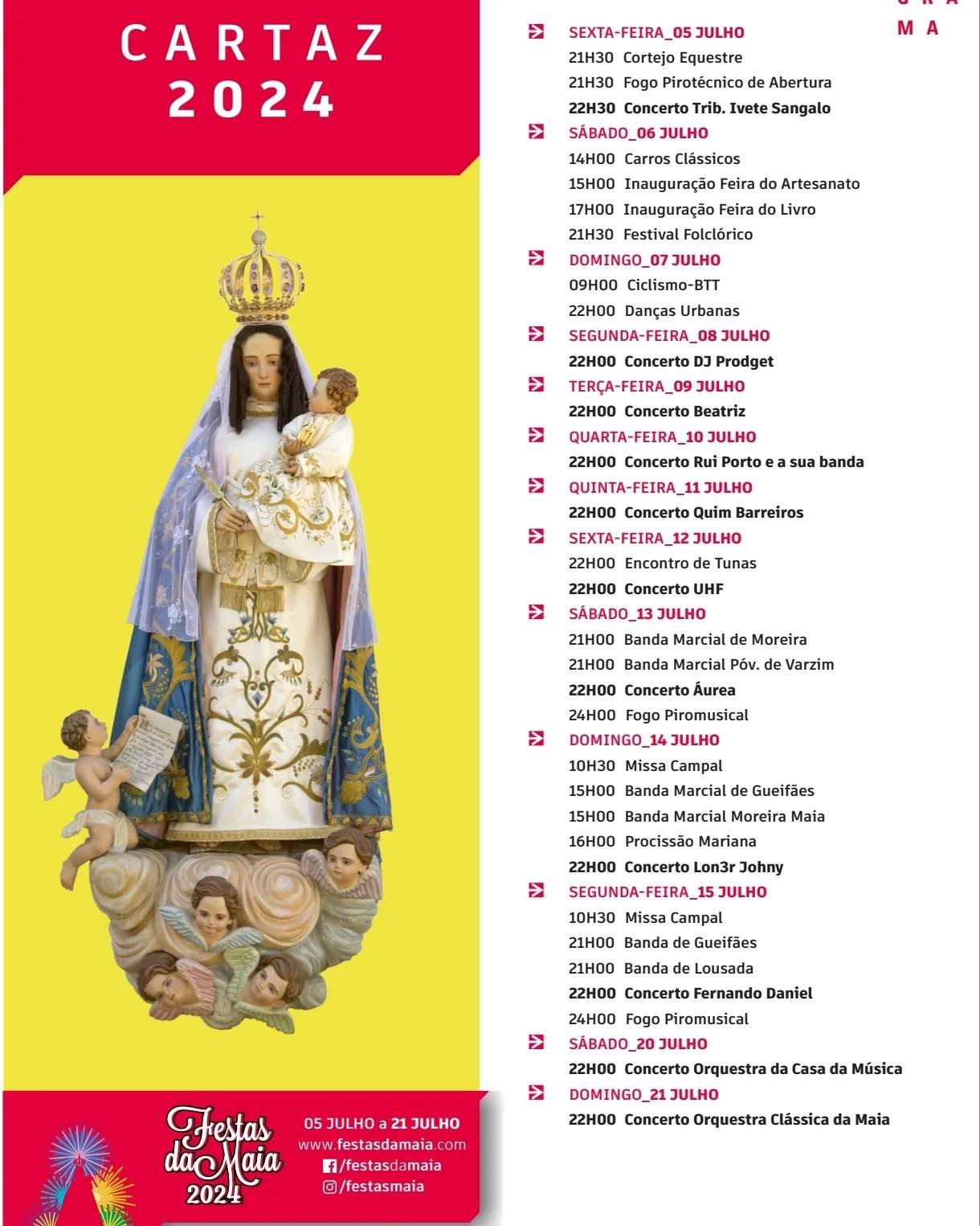 Cartaz Festas da Maia 2024 - Maia