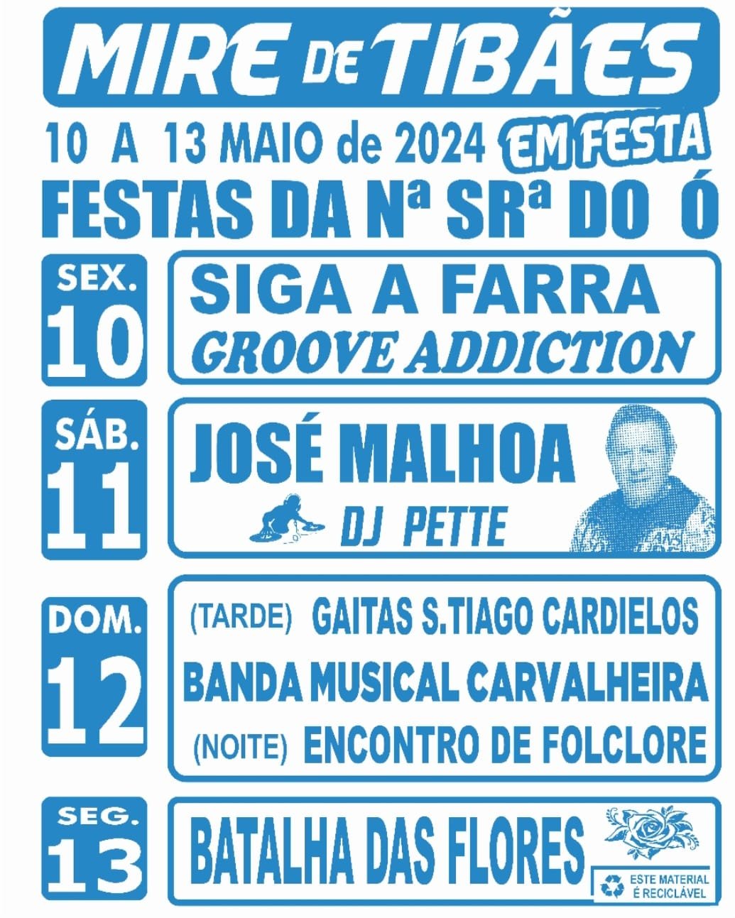 Cartaz Festas da Nossa Senhora do Ó 2024 - Mire de Tibães