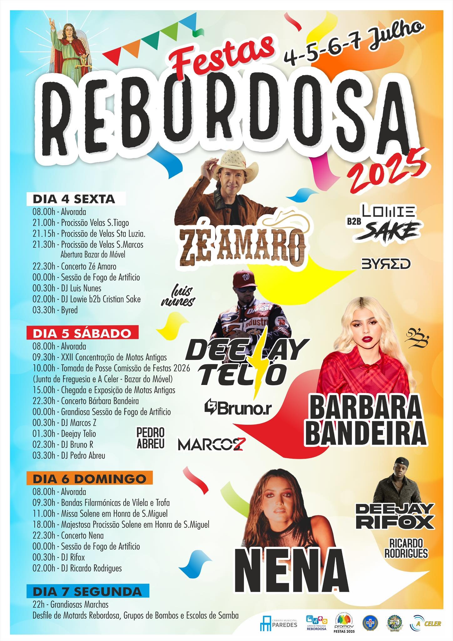 Cartaz Festas da Rebordosa 2025 - Paredes