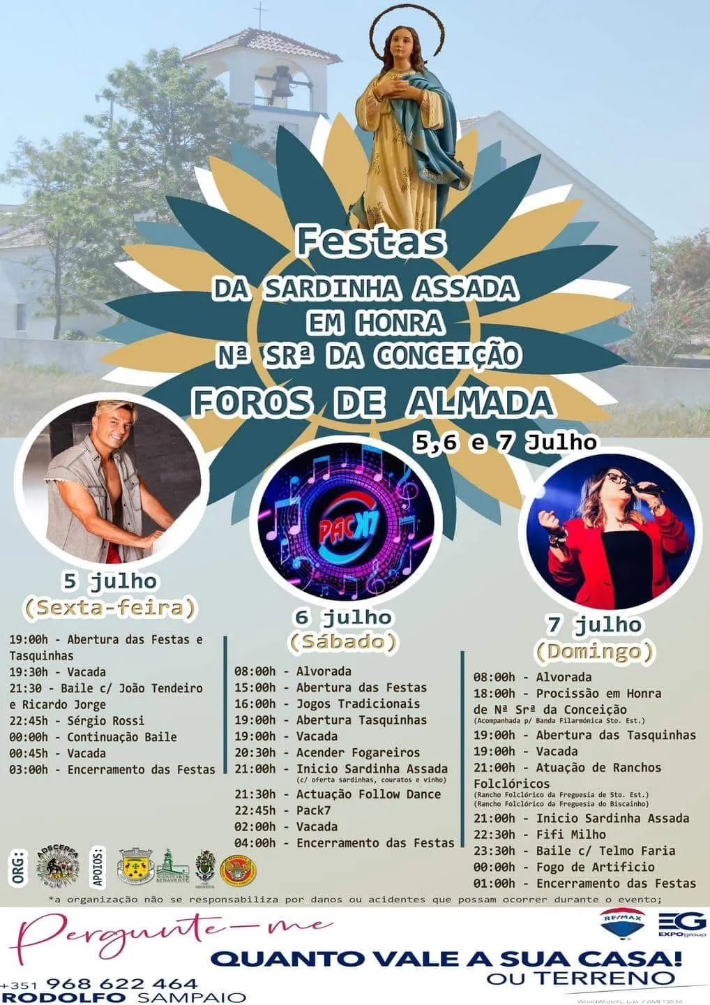 Cartaz Festas da Sardinha Assada 2024 - Foros de Almada