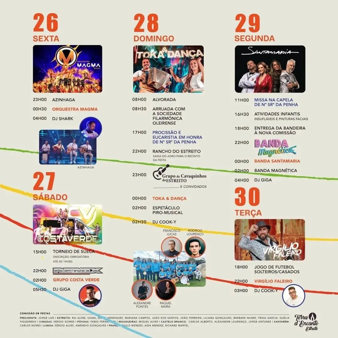 Cartaz Festas da Senhora da Pena 2024 - Estreito