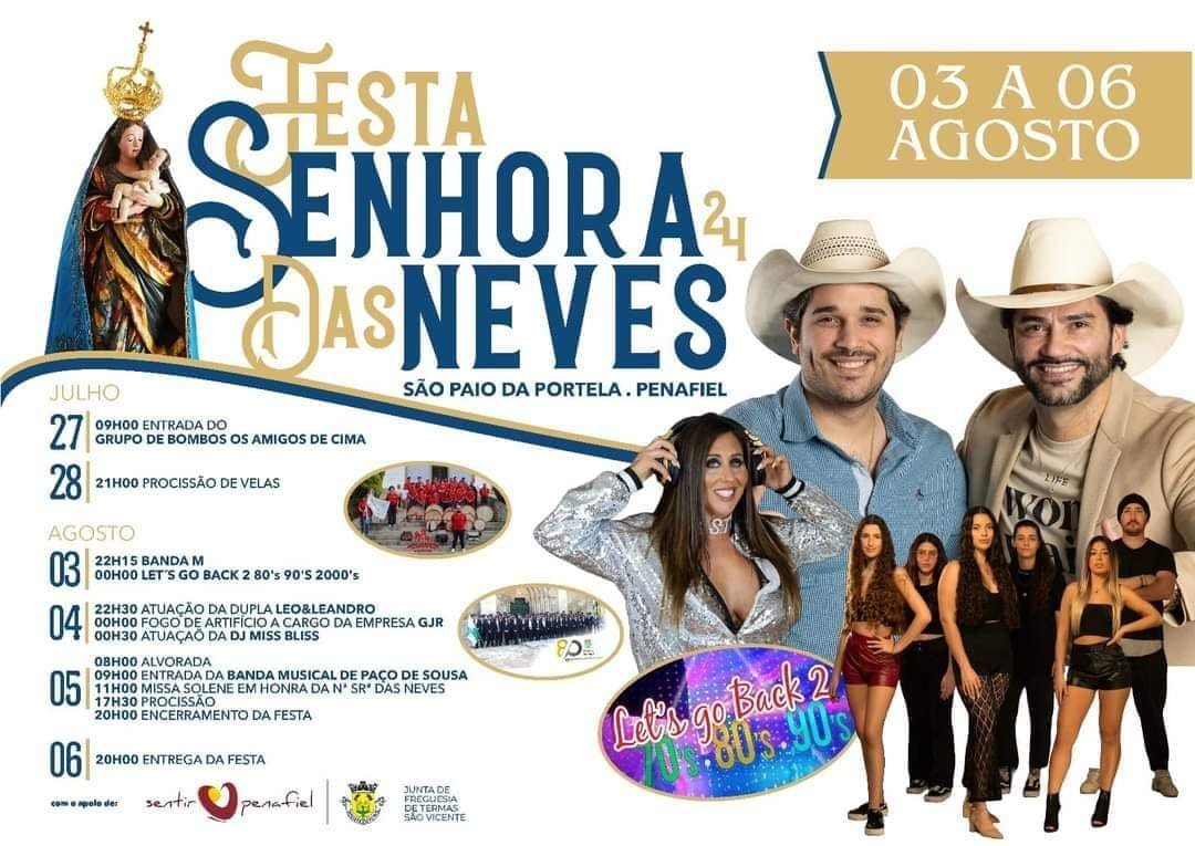 Cartaz Festas da Senhora das Neves 2024 - Penafiel