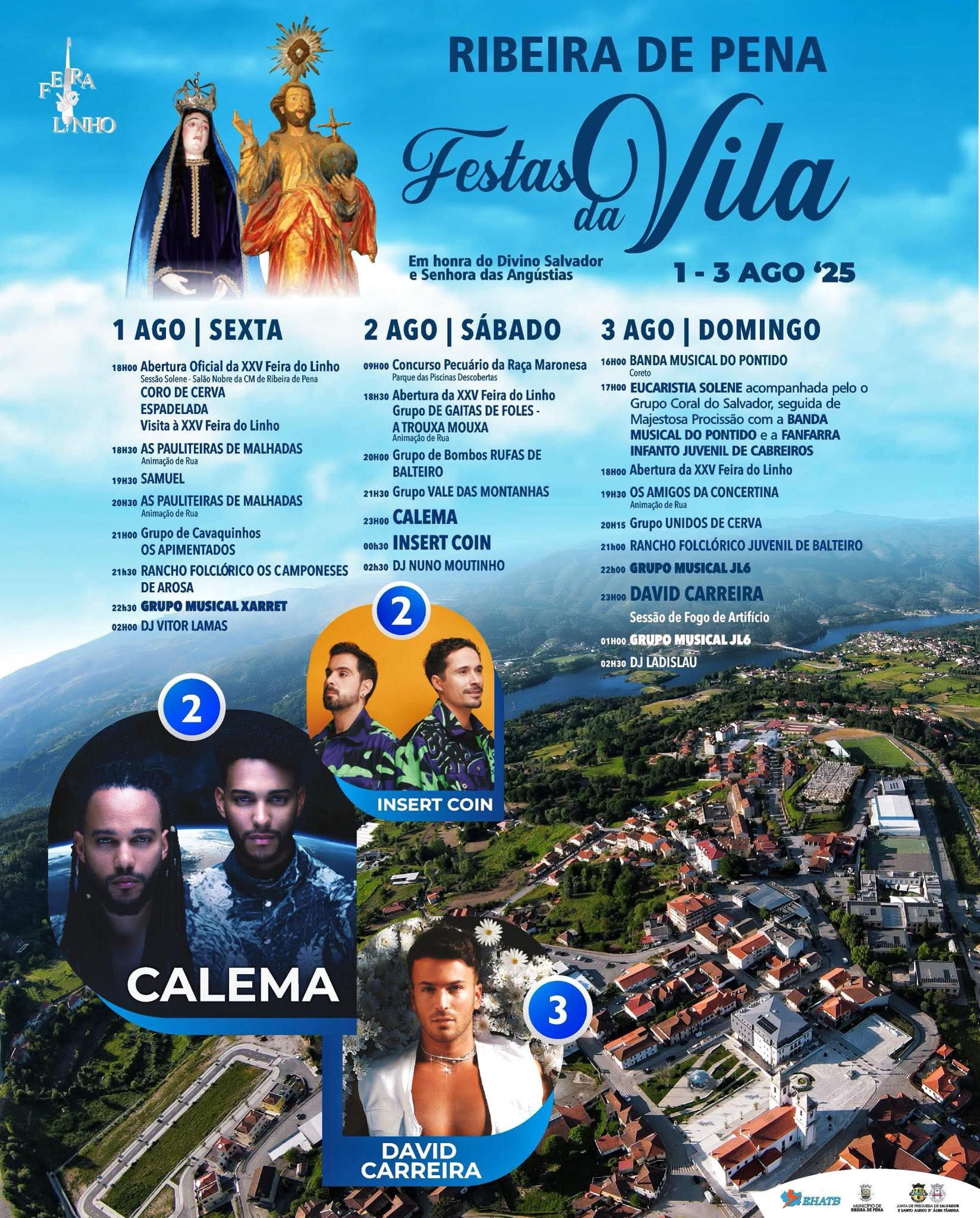 Cartaz Festas da Vila 2025 - Ribeira de Pena