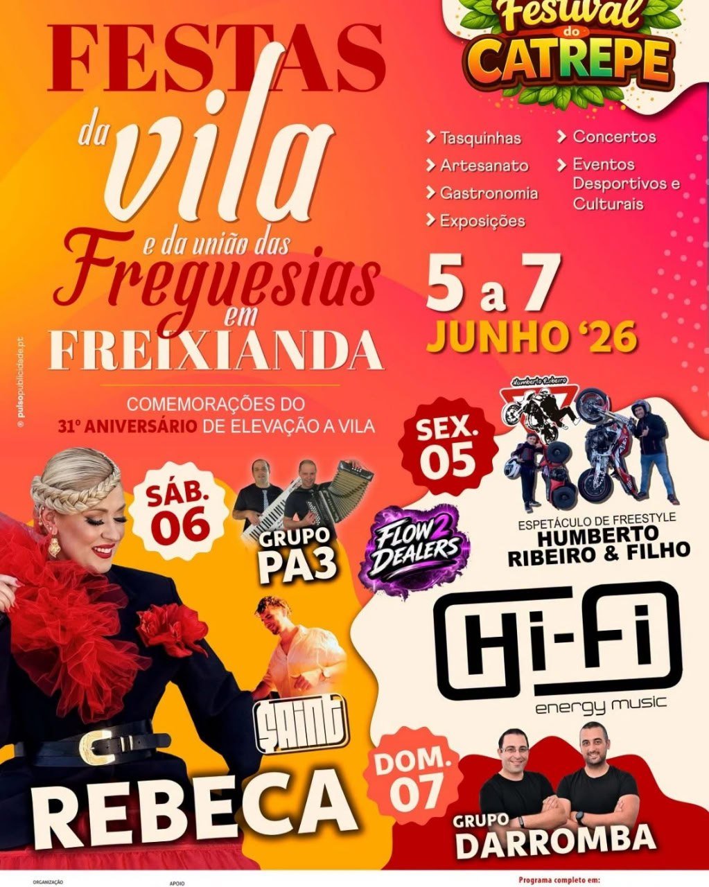 Cartaz Festas da Vila 2026 - Freixianda