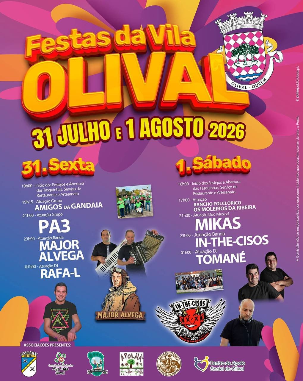 Cartaz Festas da Vila 2026 - Olival