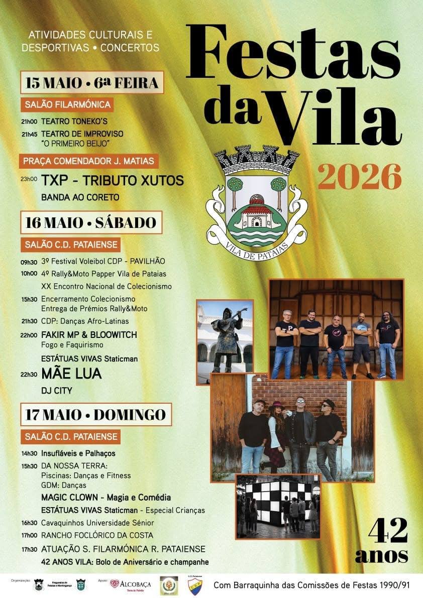 Cartaz Festas da Vila 2026 - Pataias