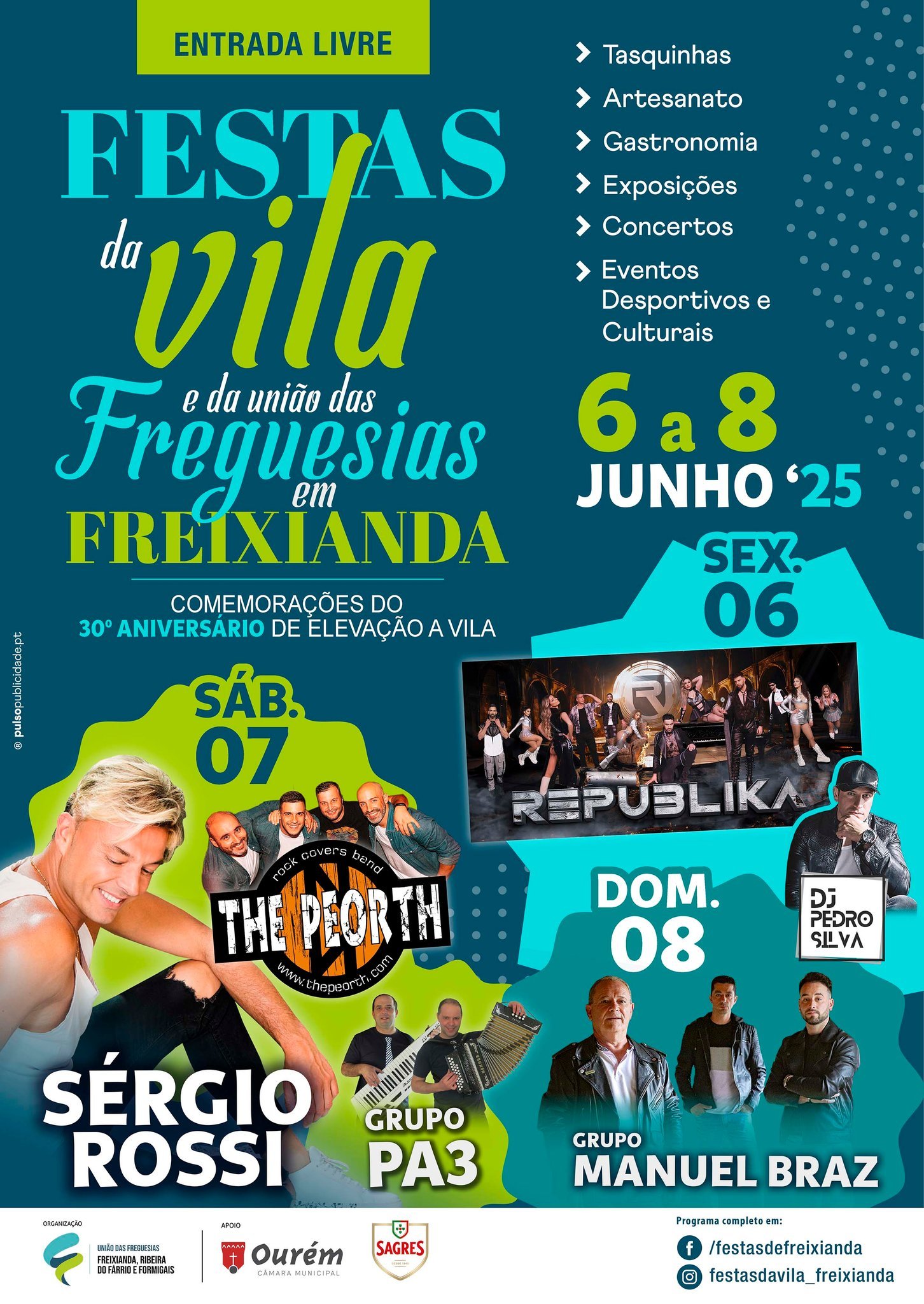 Cartaz Festas da Vila e das Freguesias 2025 - Freixianda