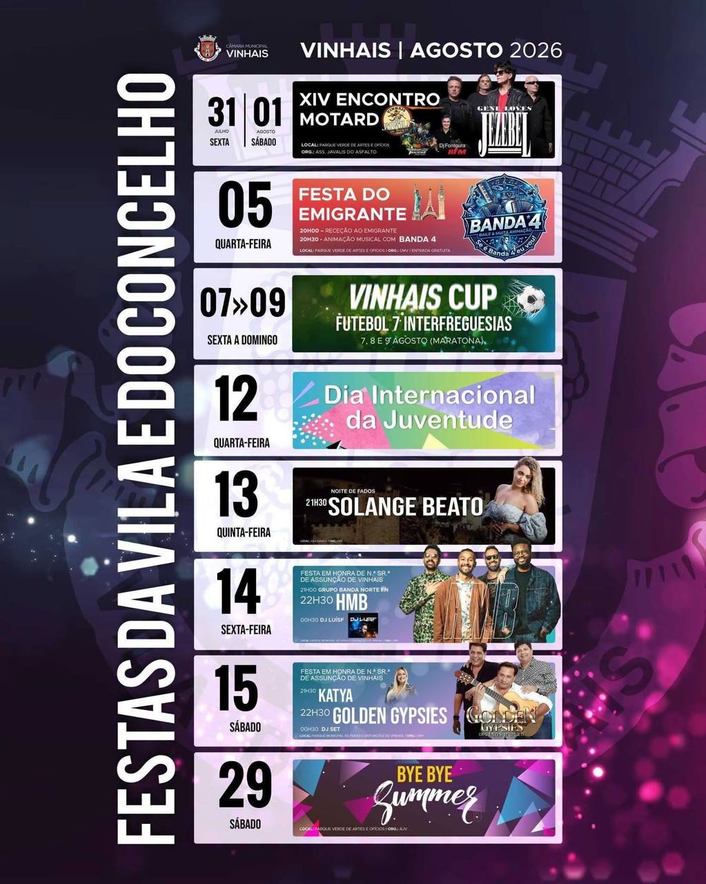 Cartaz Festas da Vila e do Concelho 2026 - Vinhais