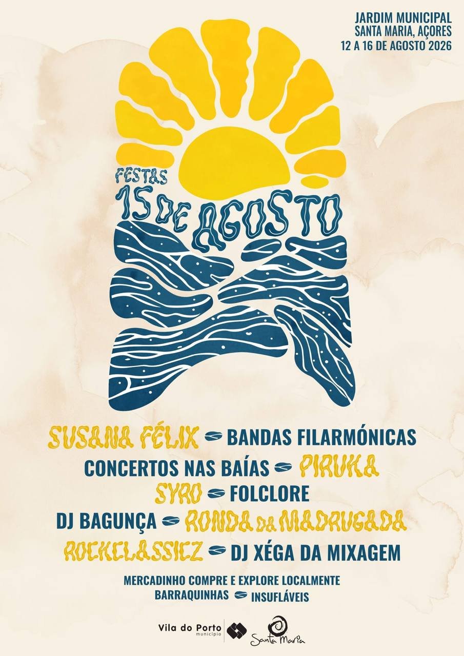 Cartaz Festas de 15 de Agosto 2026 - Santa Maria