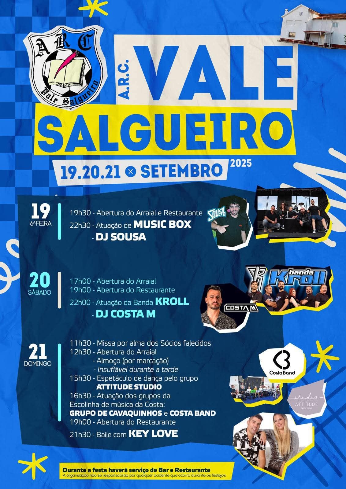 Cartaz Festas de A.R.C Vale Salgueiro 2025 - Maceira