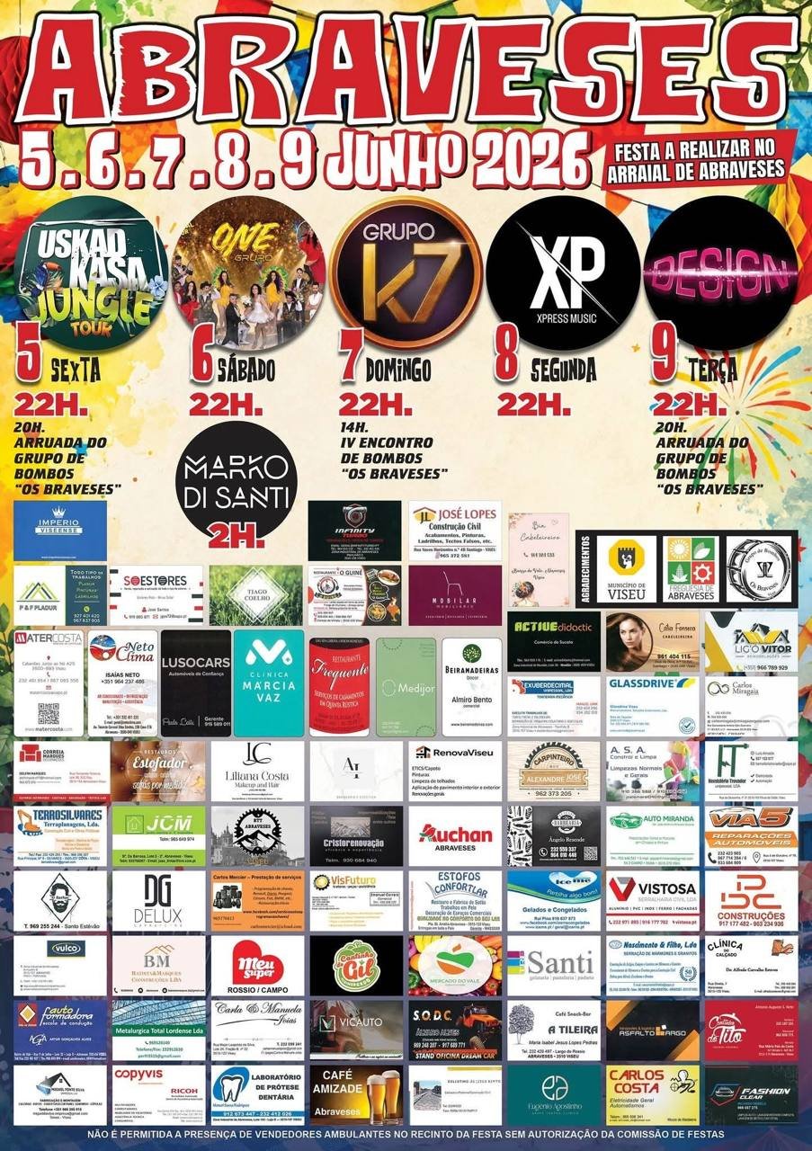 Cartaz Festas de Abraveses 2026 - Abraveses