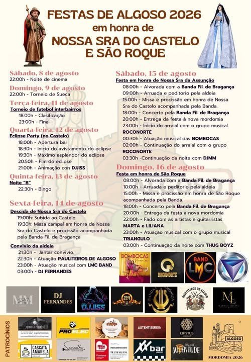 Cartaz Festas de Algoso 2026 - Algoso