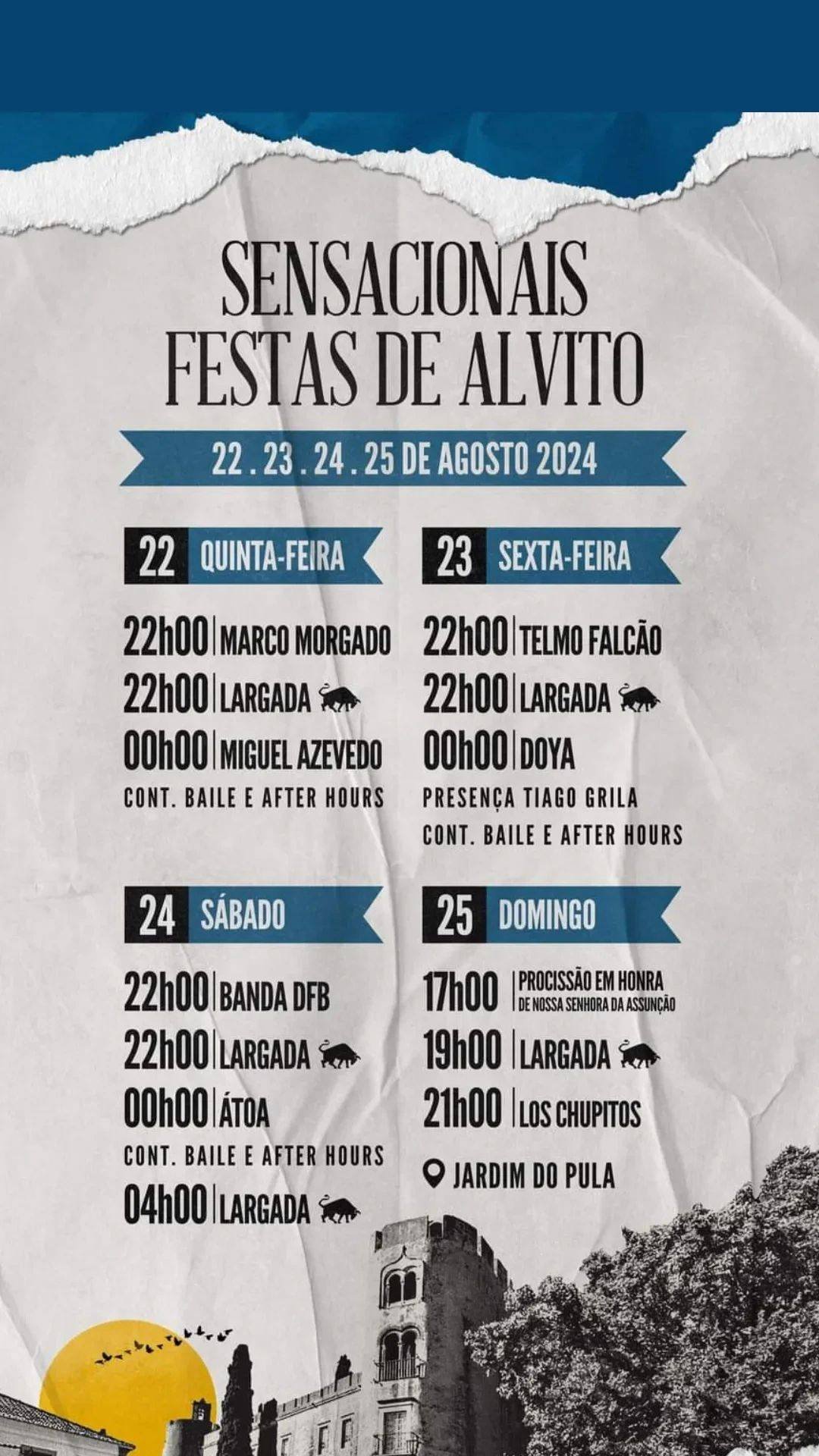 Cartaz Festas de Alvito 2024 - Beja