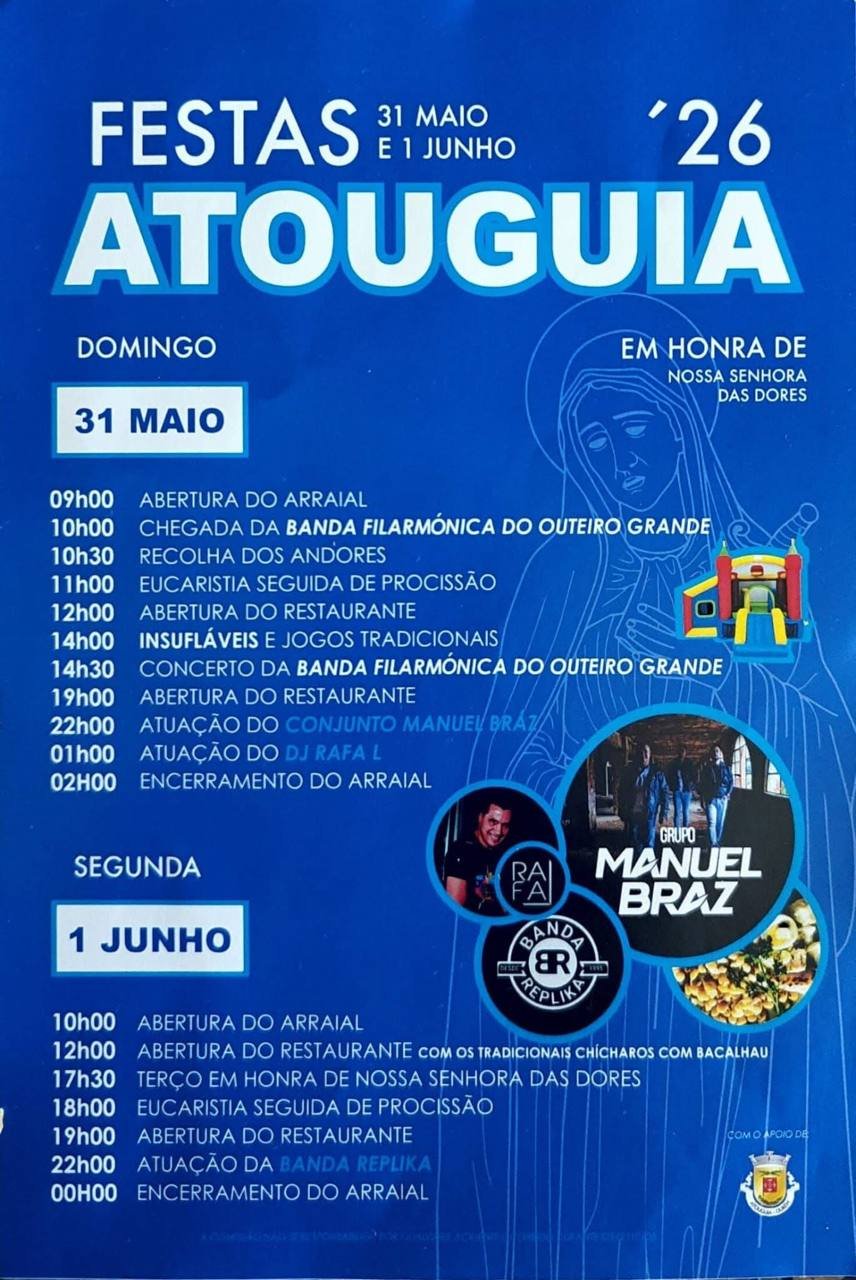 Cartaz Festas de Atouguia 2026 - Atouguia