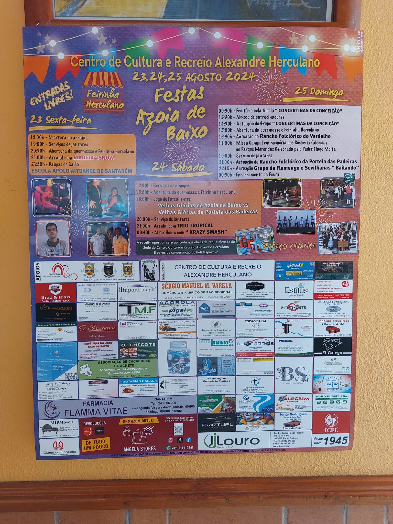 Cartaz Festas de Azoia de Baixo 2024 - Santarém