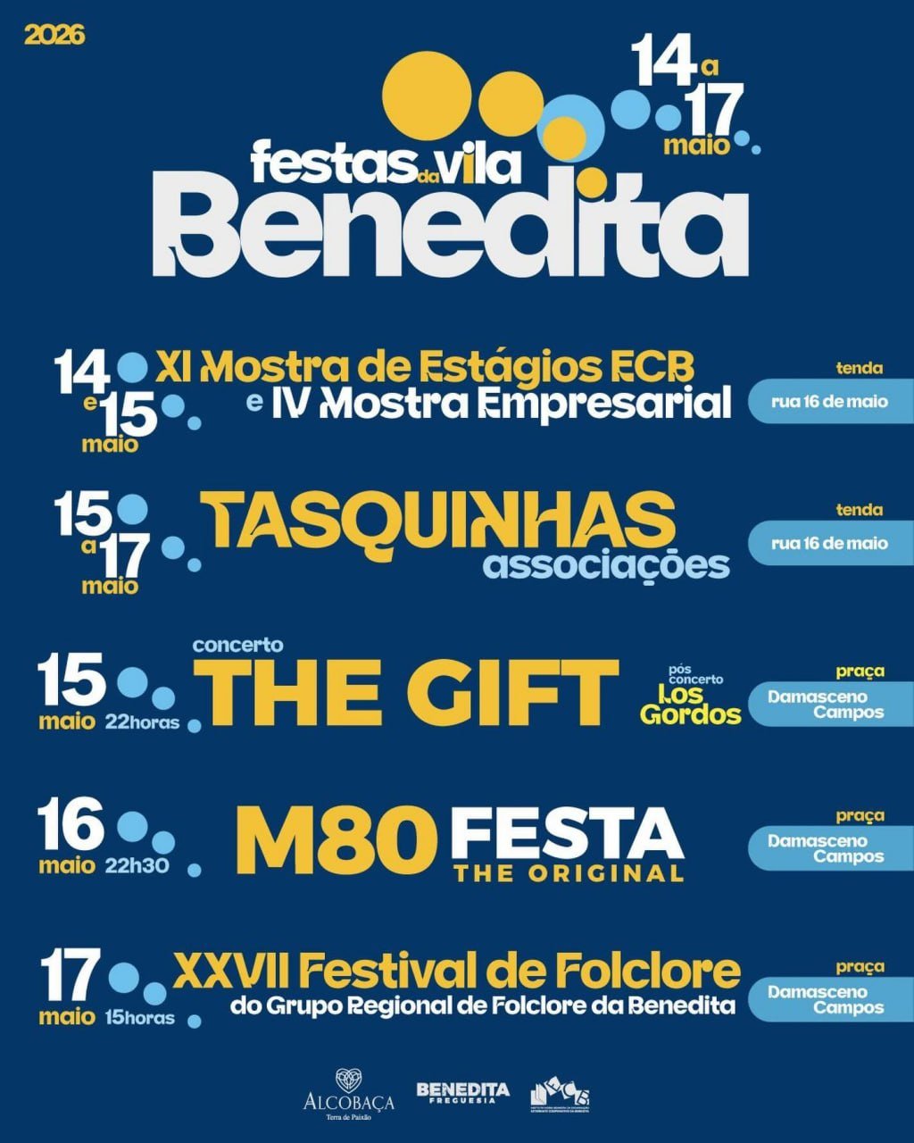 Cartaz Festas de Benedita 2026 - Benedita