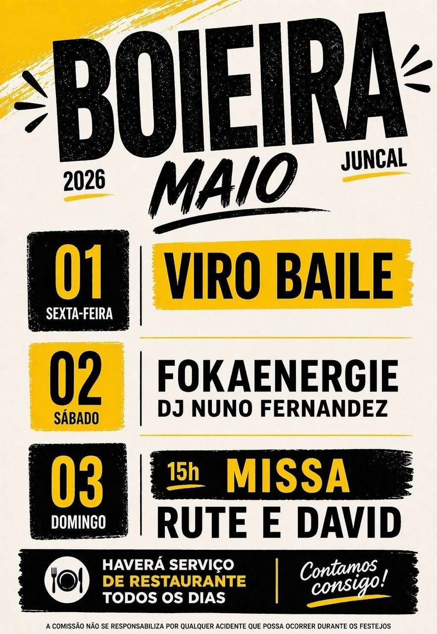 Cartaz Festas de Boeira 2026 - Juncal