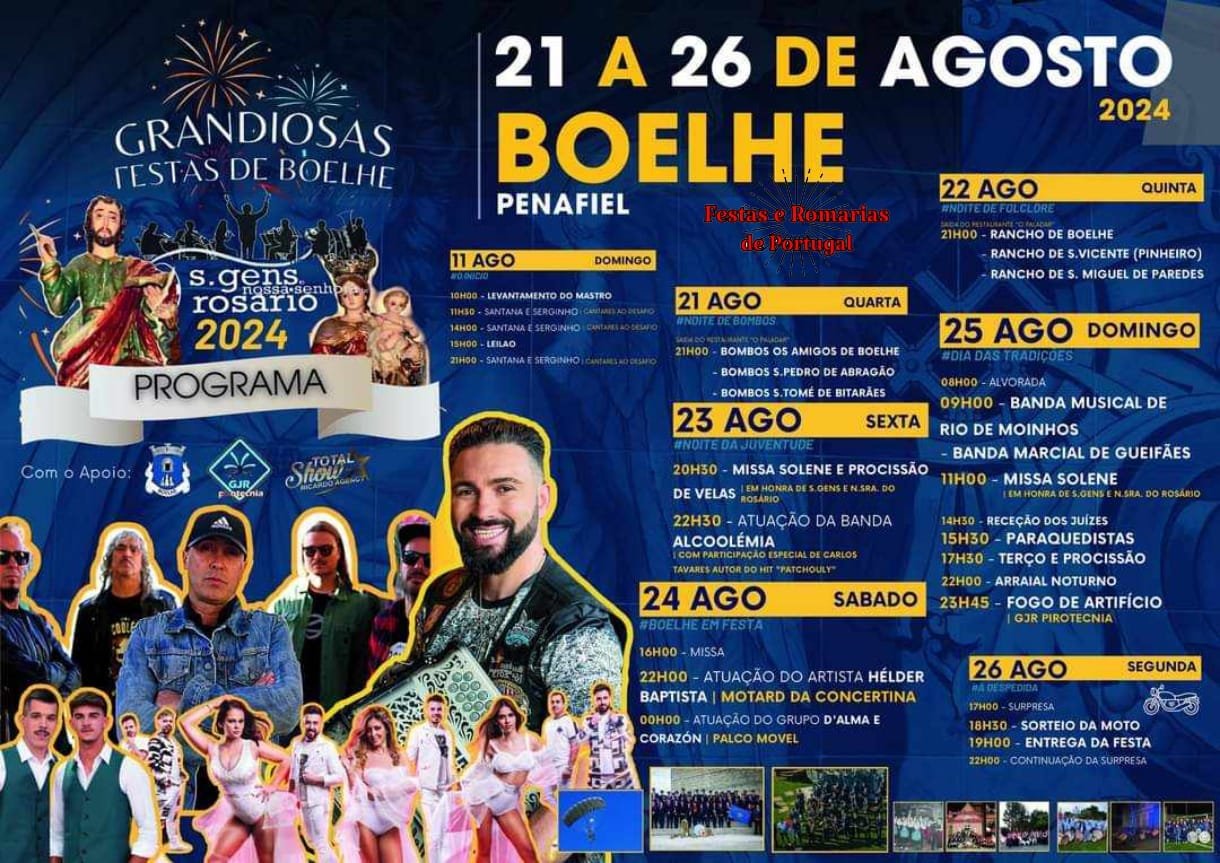 Cartaz Festas de Boelhe 2024 - Penafiel