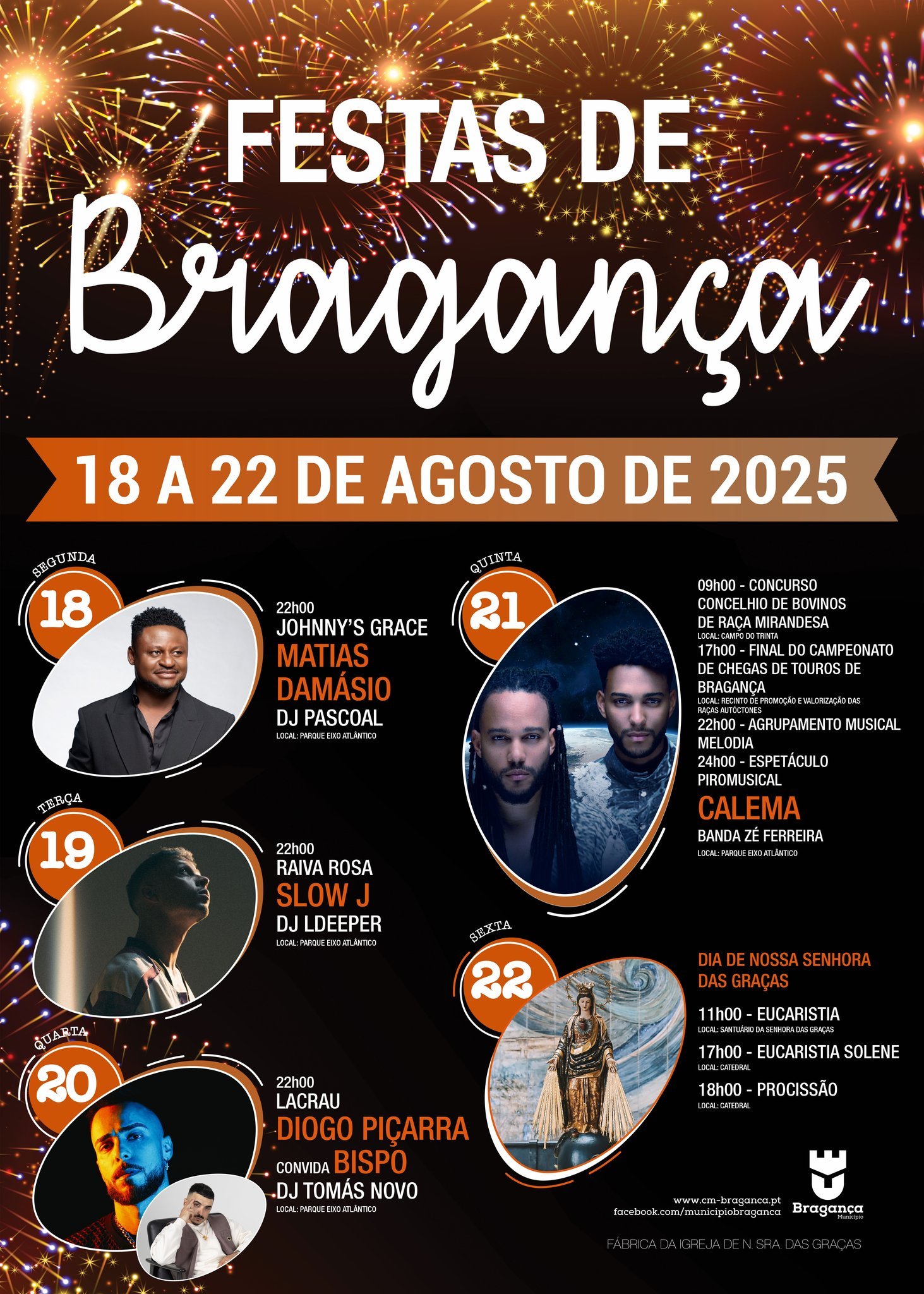 Cartaz Festas de Bragança 2025 - Bragança