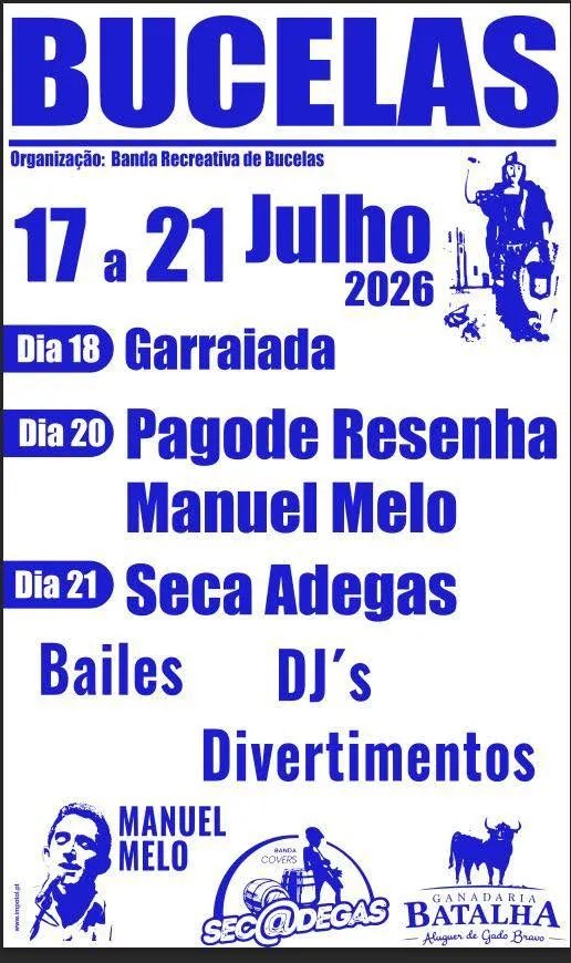 Cartaz Festas de Bucelas 2026 - Bucelas