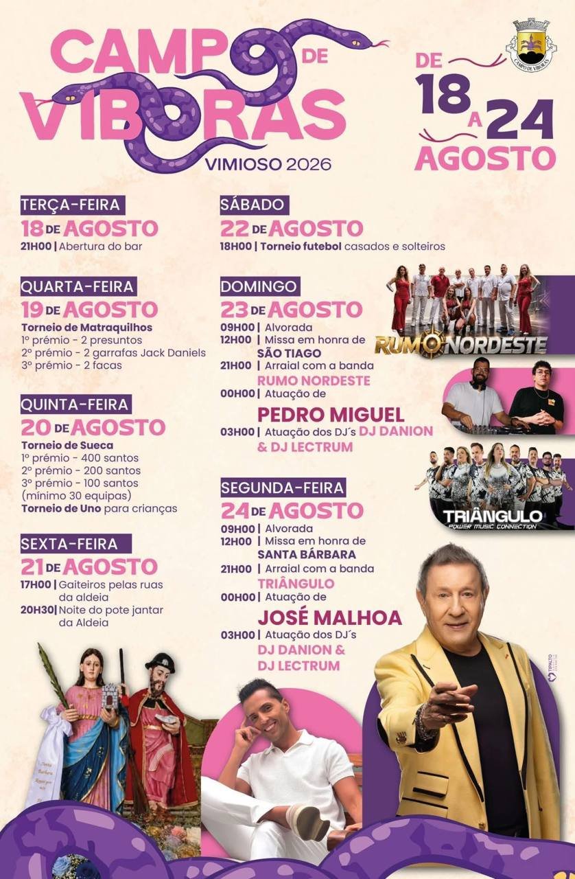 Cartaz Festas de Campo de Víboras 2026 - Vimioso