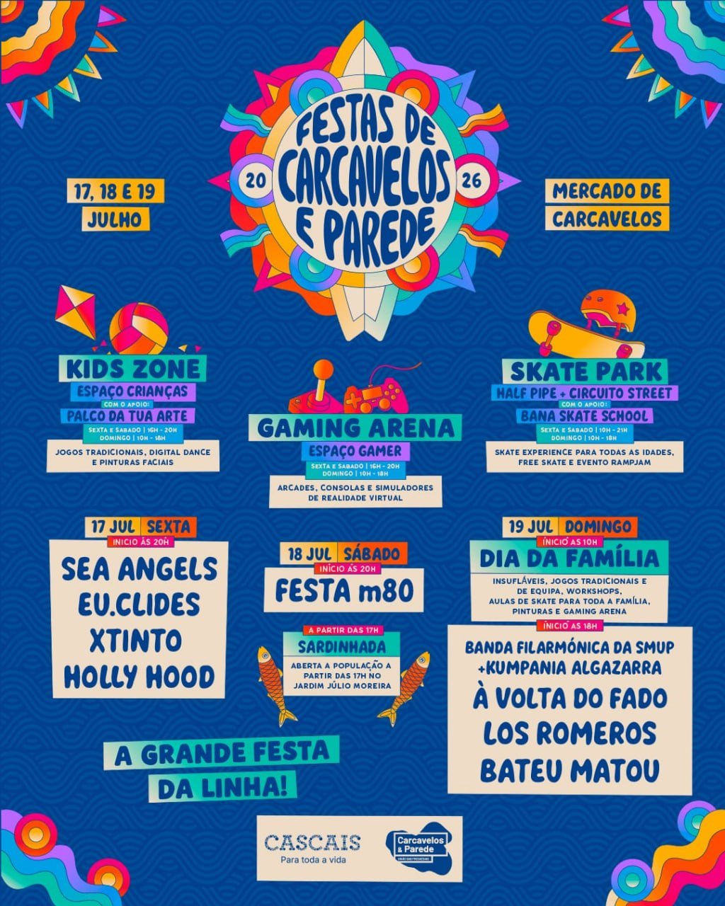 Cartaz Festas de Carcavelos e Parede 2026 - Carcavelos