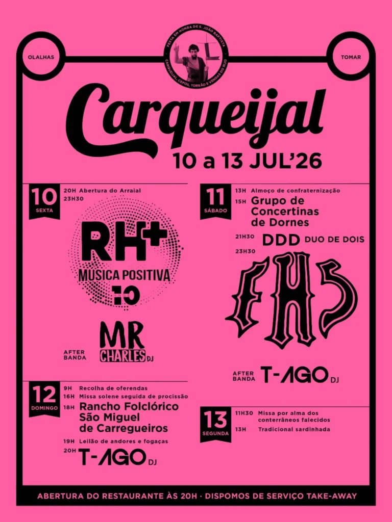 Cartaz Festas de Carqueijal 2026 - Olalhas