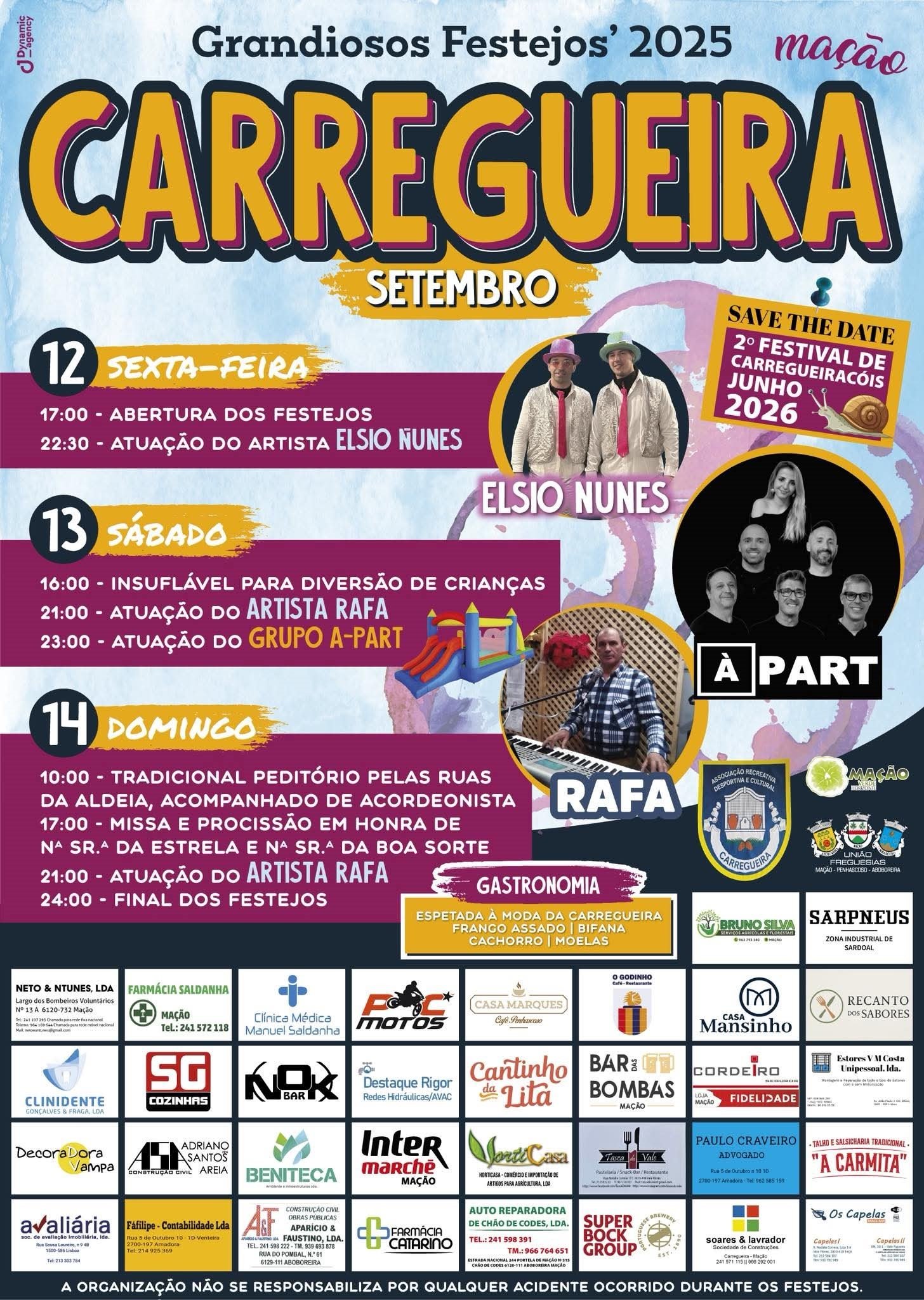Cartaz Festas de Carregueira 2025 - Mação