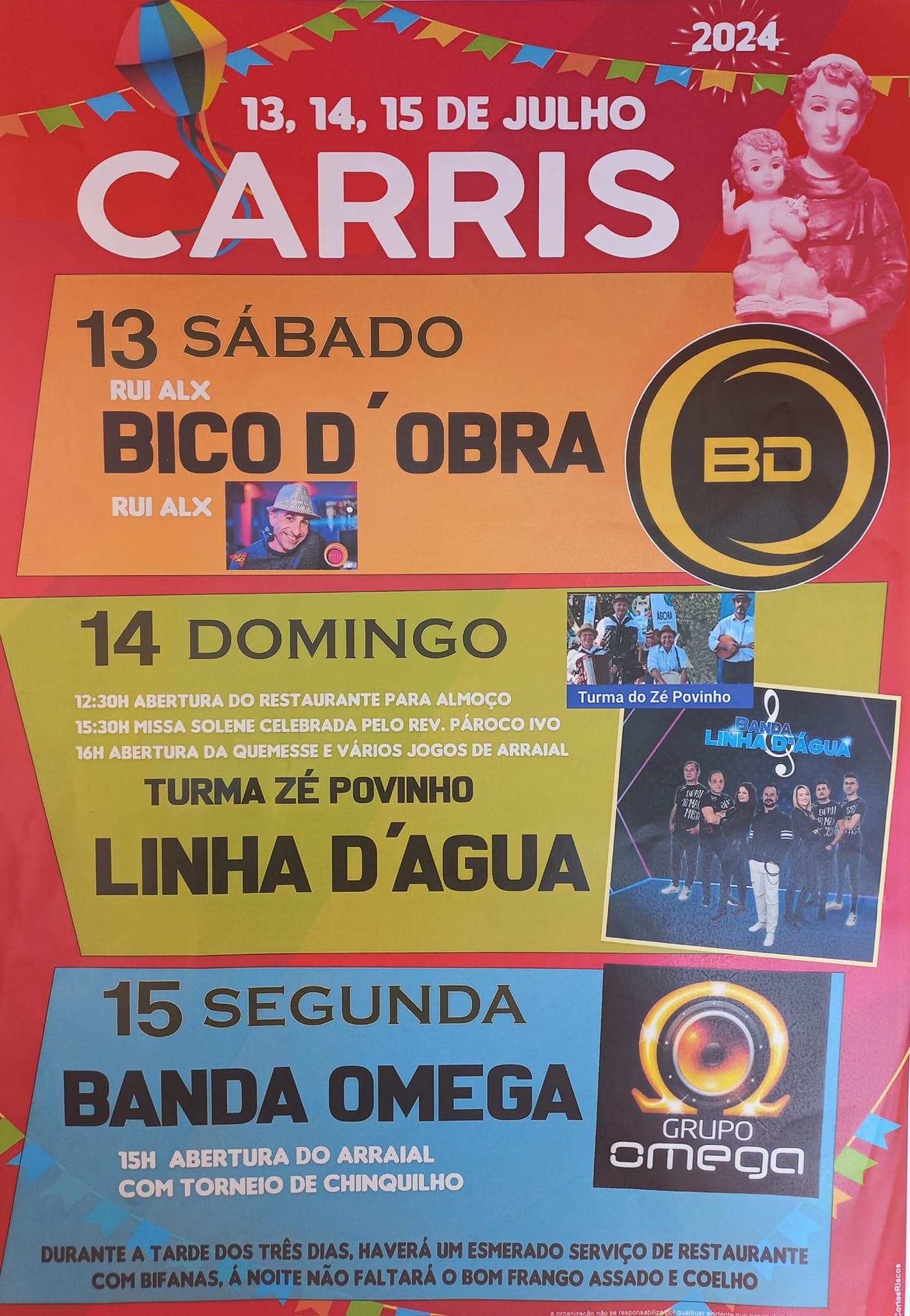 Cartaz Festas de Carris 2024 - Alcobaça
