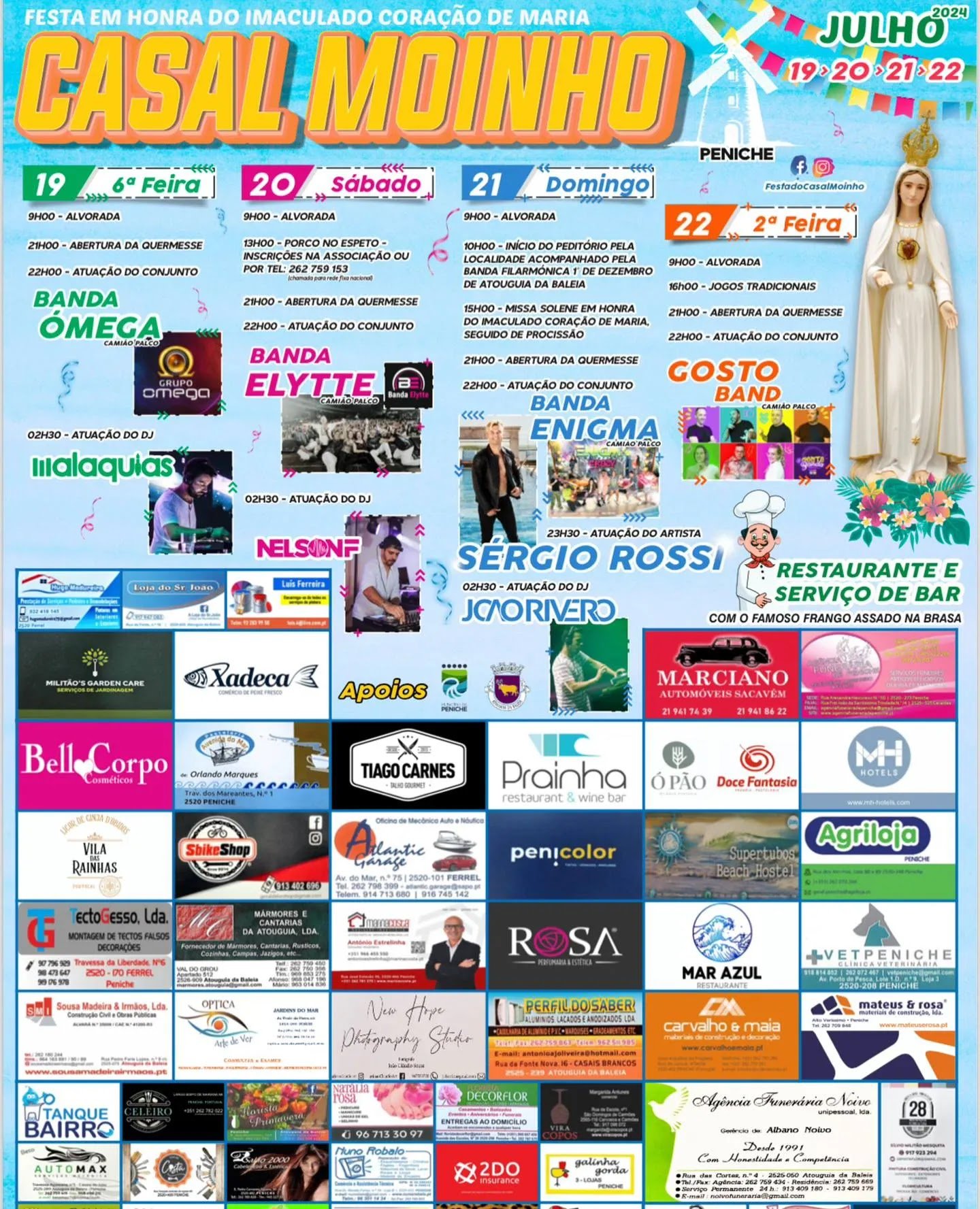 Cartaz Festas de Casal Moinho 2024 - Peniche