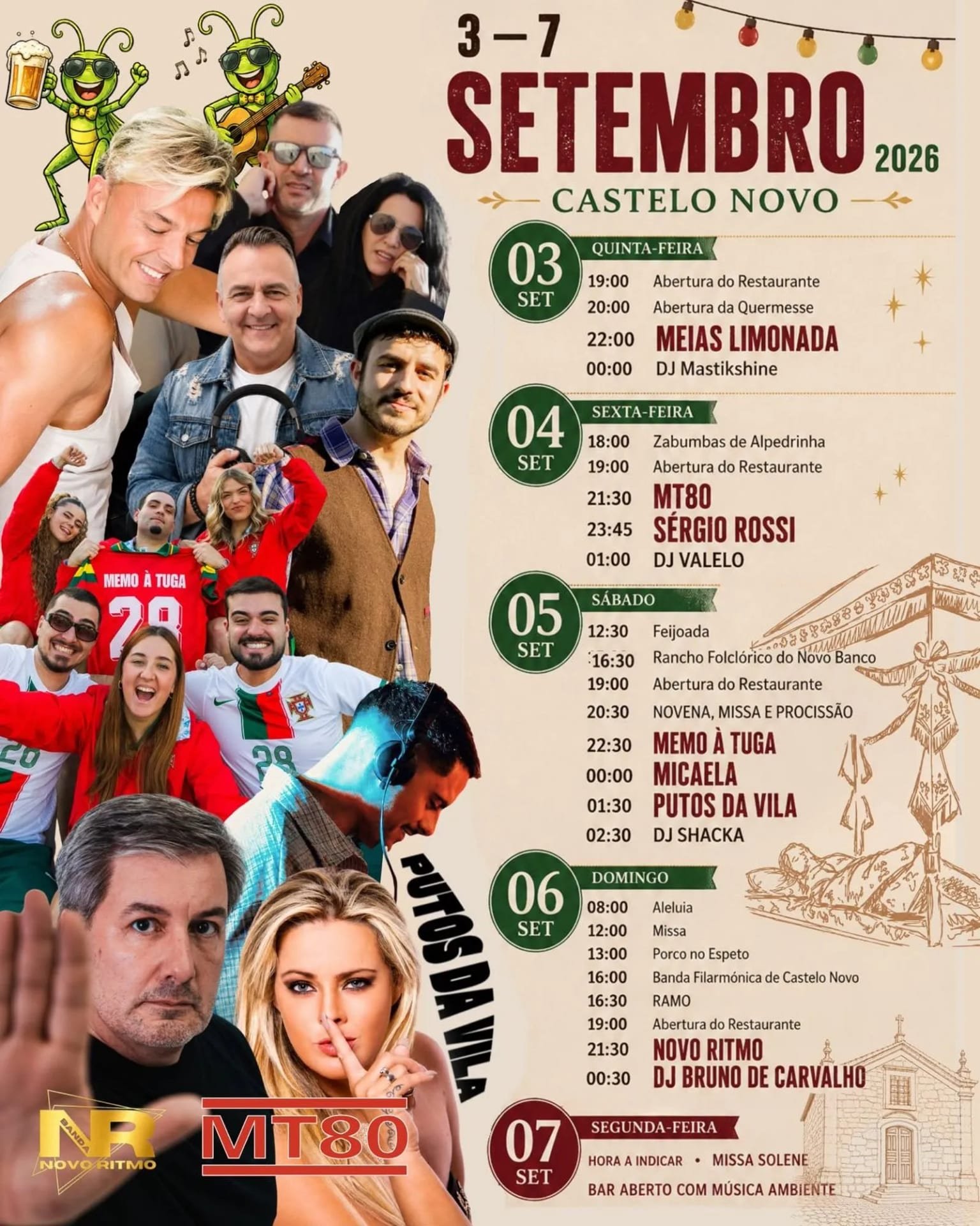 Cartaz Festas de Castelo Novo 2026 - Castelo Novo