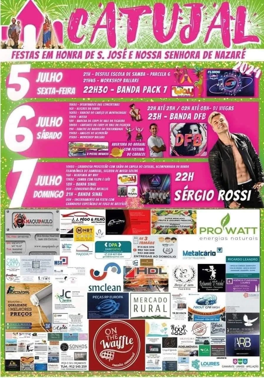 Cartaz Festas de Catujal 2024 - Loures