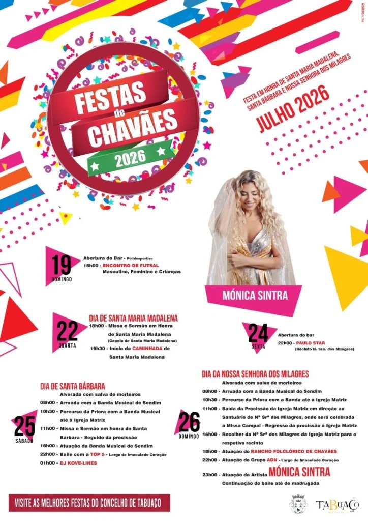 Cartaz Festas de Chavães 2026 - Chavães