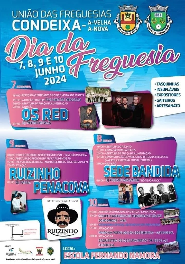 Cartaz Festas de Condeixa 2024 - Coimbra