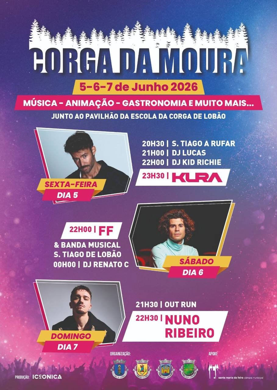 Cartaz Festas de Corga da Moura 2026 - Corga de Lobão