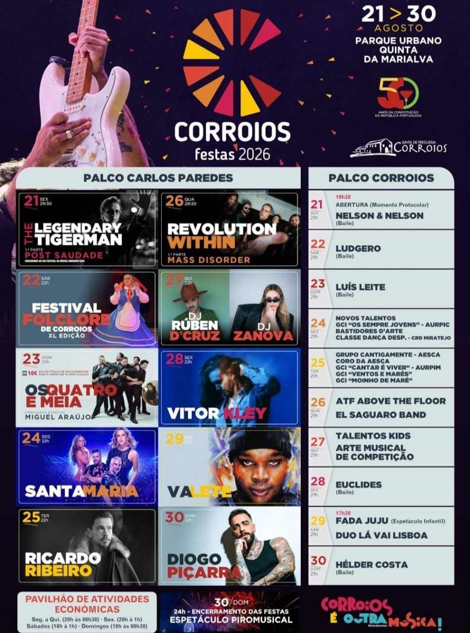 Cartaz Festas de Corroios 2026 - Corroios