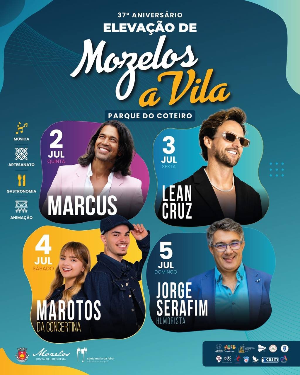 Cartaz Festas de Elevação de Mozelos a Vila 2026 - Mozelos