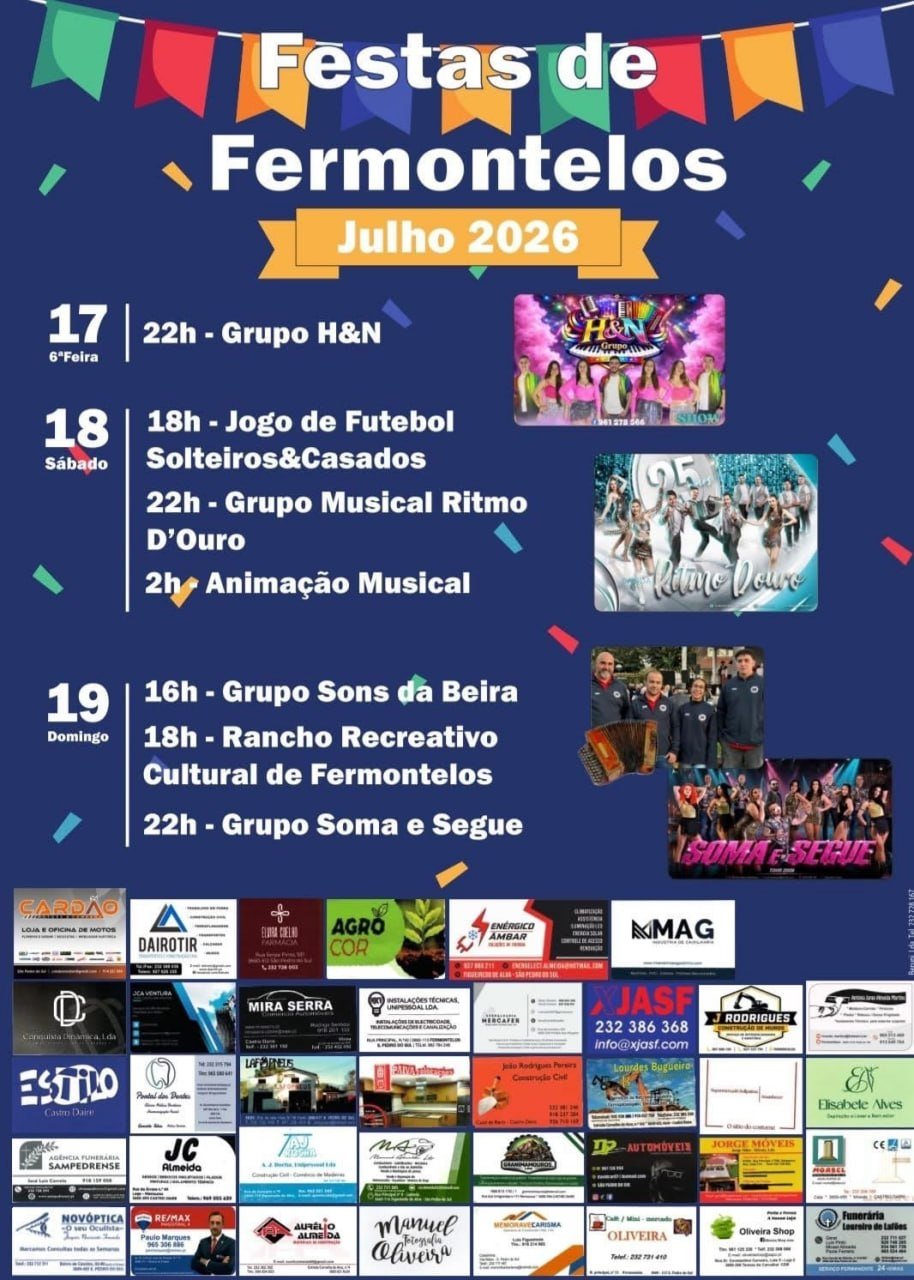 Cartaz Festas de Fermentelos 2026 - Fermentelos