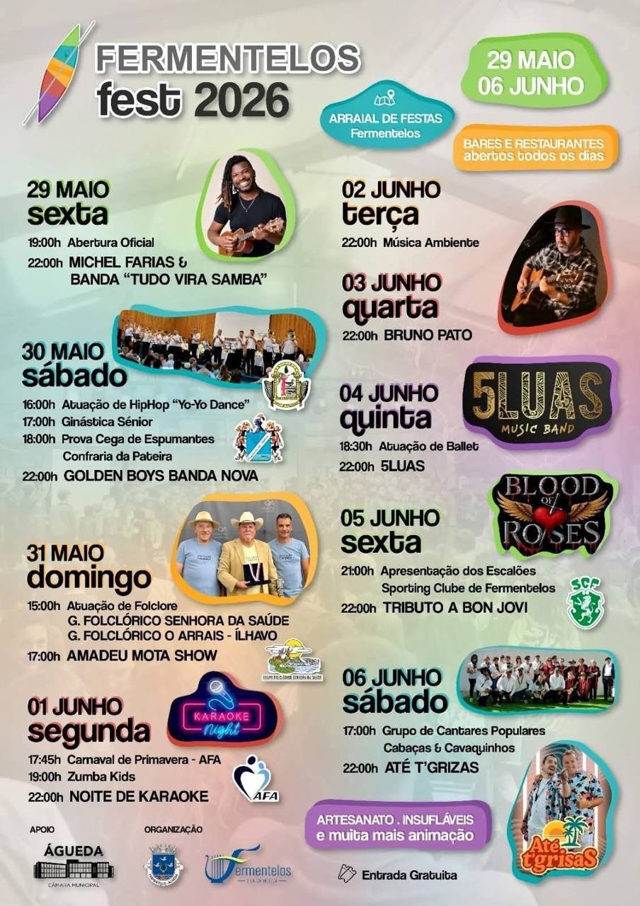 Cartaz Festas de Fermentelos 2026 - Fermentelos