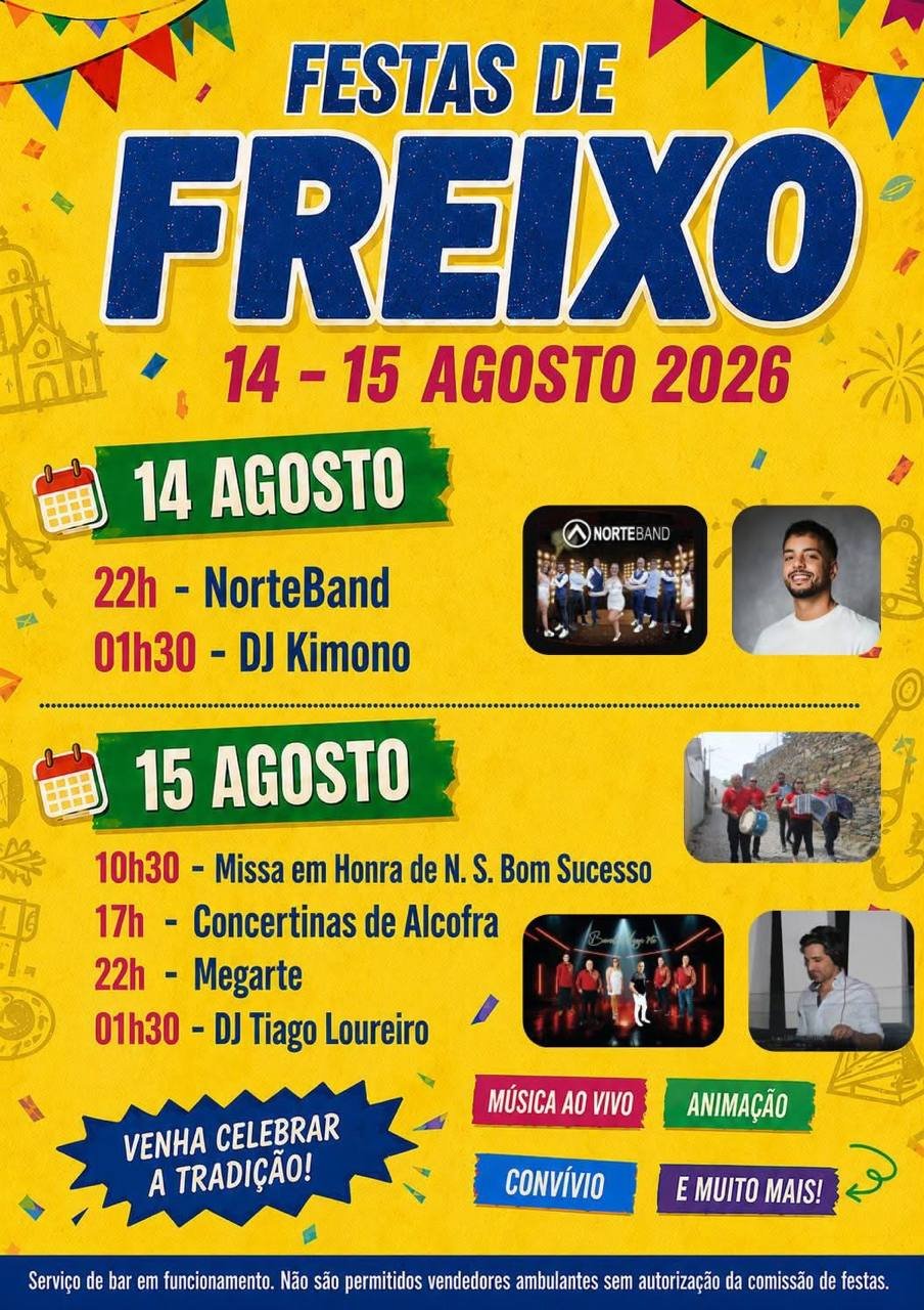 Cartaz Festas de Freixo 2026 - Freixo