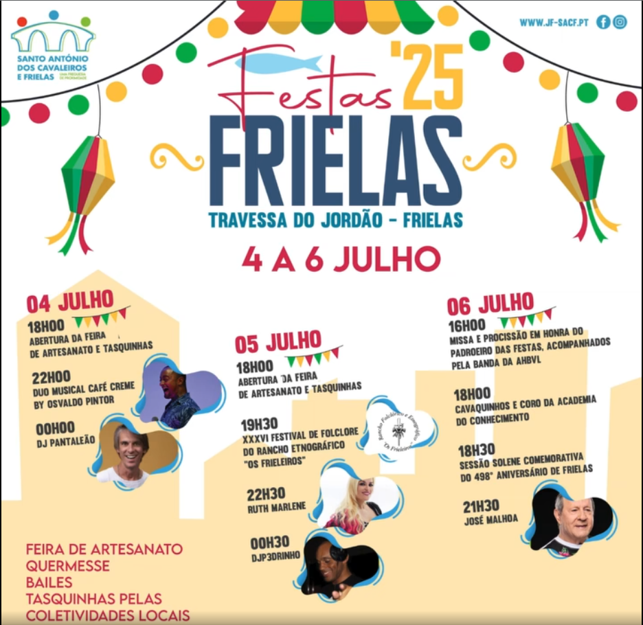 Cartaz Festas de Frielas 2025 - Loures