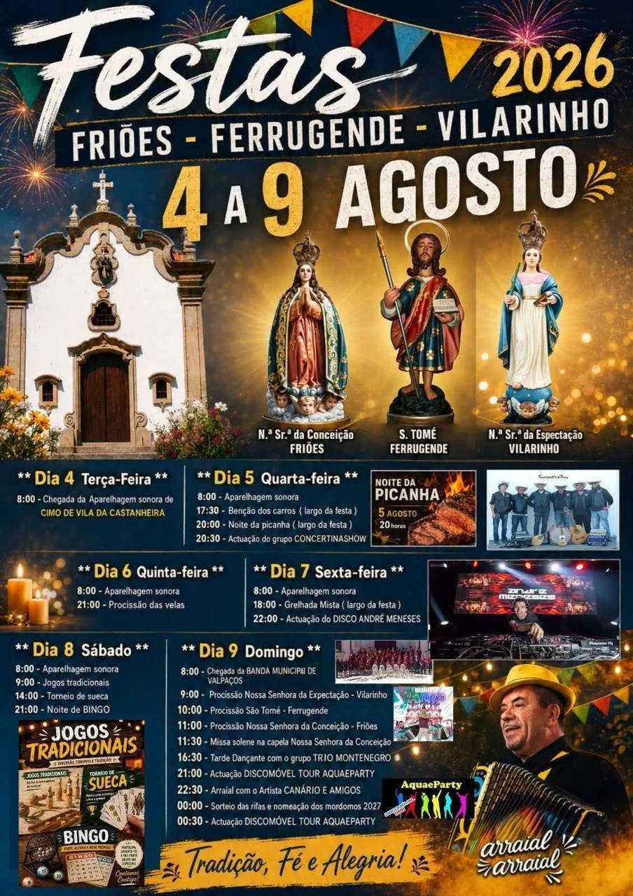 Cartaz Festas de Friões 2026 - Friões