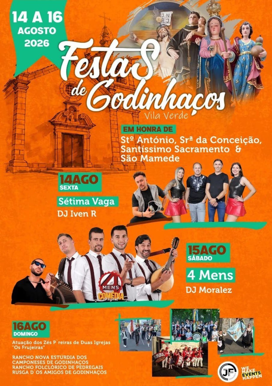 Cartaz Festas de Godinhaços 2026 - Vila Verde