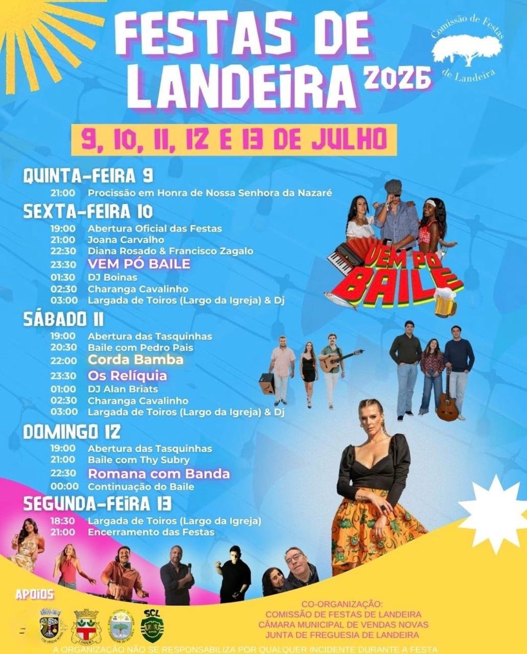 Cartaz Festas de Landeira 2026 - Landeira