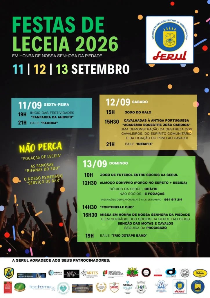 Cartaz Festas de Leceia 2026 - Leceia