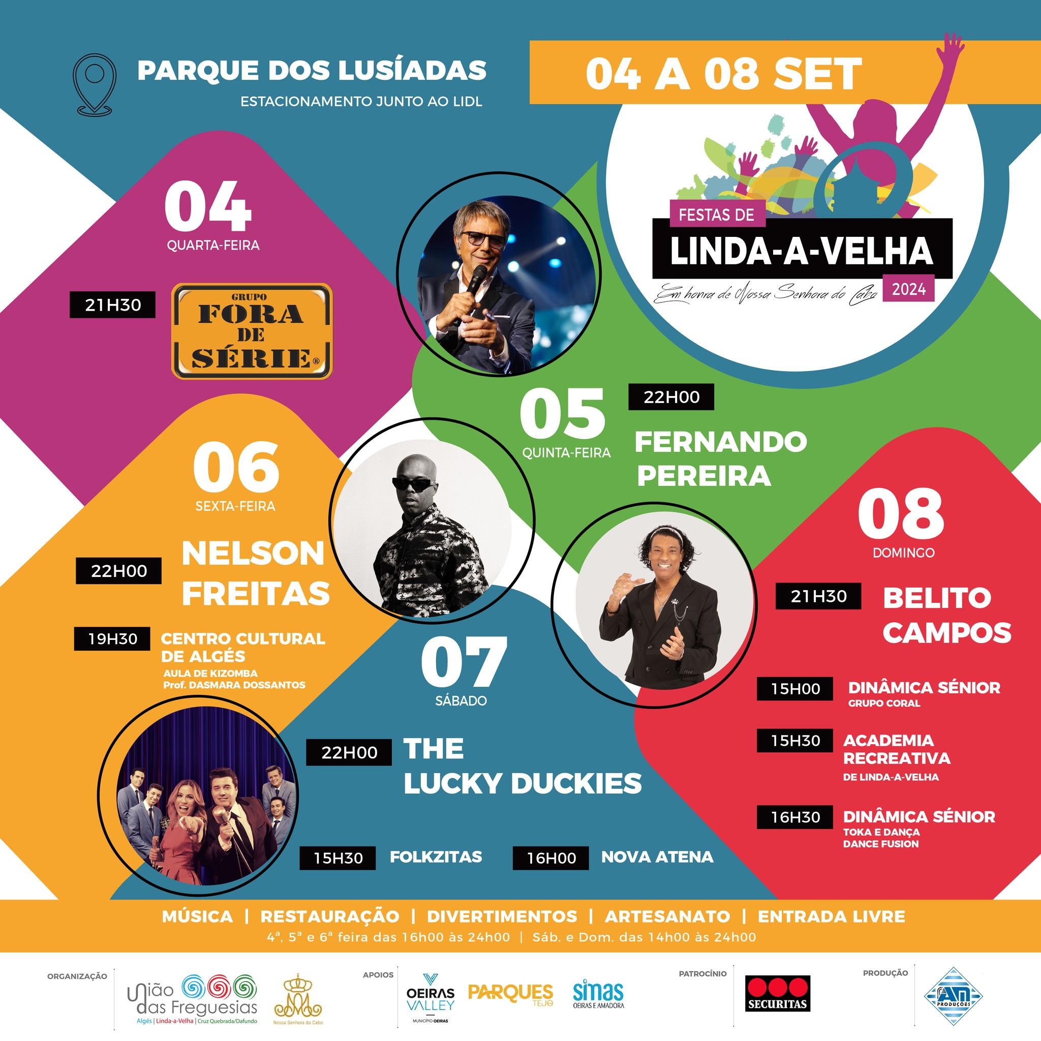 Cartaz Festas de Linda-a-Velha 2024 - Algés